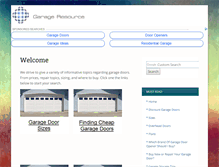 Tablet Screenshot of garageresource.org
